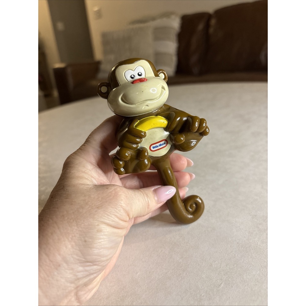Rare Vintage Little Tikes Monkey Rattle Shaker Maracas Baby Toddler Toy Banana